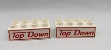 Lego Duplo Block Specialty Disney Cars Brick TOP DOWN X2 White Red Mack Truck