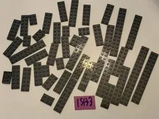 Lego Parts Lot Dark Grey Plates