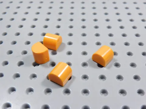 LEGO Lot of 4 Orange 1x1 Curved Top Bricks BK