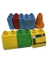 LEGO Duplo Lot Slopes 2x2 Flat Pieces Traffic Cone Miscellaneous Building Toys