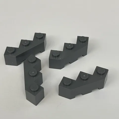 Lego 2462 Dark Gray Replacement Parts Pieces Lot of 4