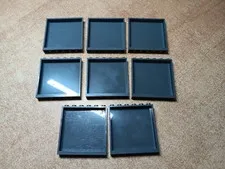LEGO BULK LOT OF 8 DARK BLUISH GRAY WALL PANELS 1X6X5 #59349