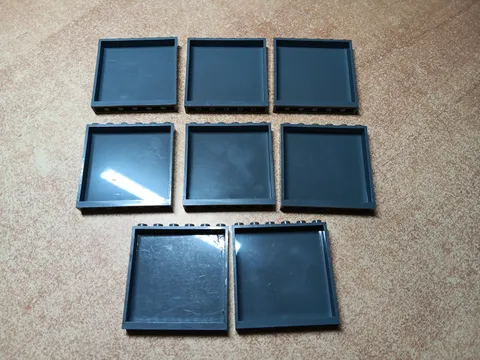 LEGO BULK LOT OF 8 DARK BLUISH GRAY WALL PANELS 1X6X5 #59349