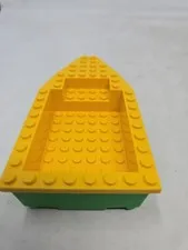 Lego Floating Boat 16 x 8 Bright Green Hull 28533 with Yellow Top 28535