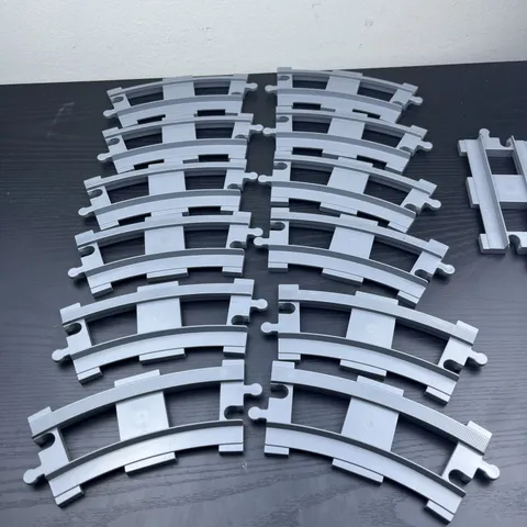 LEGO DUPLO Gray Train Tracks Lot 12 Curved 1 Straight Genuine LEGO Railway Piece
