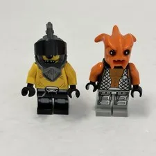 2 LEGO Space Police 3 Alien Kranxx and Snake Minifigure Lot Mini Fig