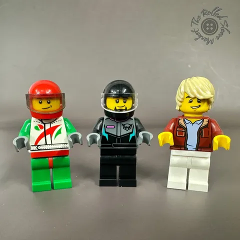 LEGO Minifigure Lot of 3 Car Drivers cty1236 cty1712 cty0389a City Race