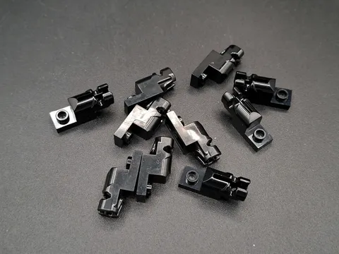 LEGO - 10x - Blaster - Projectile Launcher - 1x2 - Black - Black - 15403