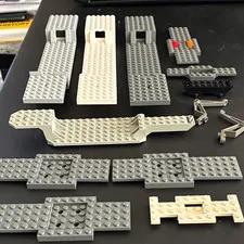 LEGO Mixed Bulk Lot Gray White Black Plates Base/Vehicle Parts