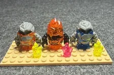 LEGO Power Miners Rock Monster Minifigure Lot Firax, Glaciator, Firox CRYSTALS