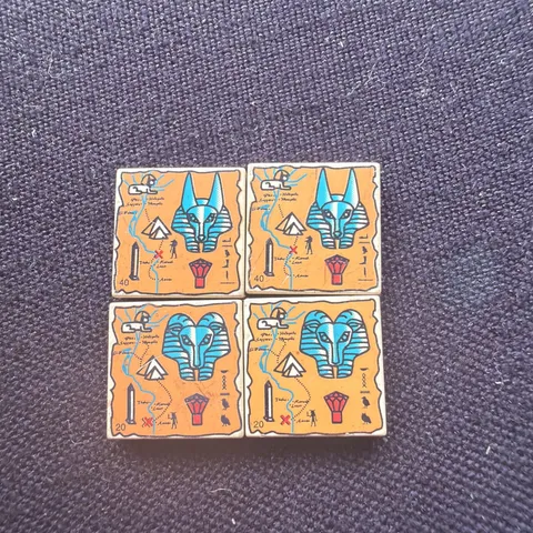 LEGO : ADVENTURERS - Hieroglyphs  Egyptian Replacement Parts Lot of 4
