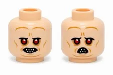 LEGO Minifigure Head Dual Sided Alien with Red Eyes