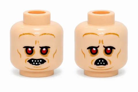 LEGO Minifigure Head Dual Sided Alien with Red Eyes