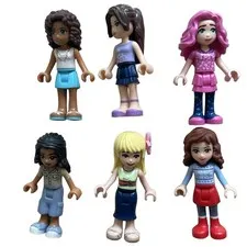 LEGO Friends Minidoll Minifigure Lot of 6 Assorted Figures Plastic Andrea Olivia