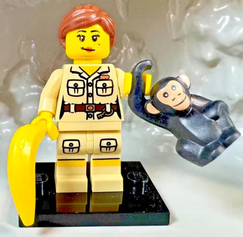 LEGO 8805 CMF Series 5 Zoo Keeper Minifigure col05-7 Complete Gorilla Monkey