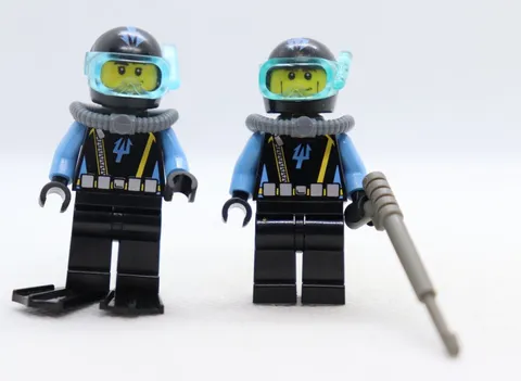 2) Aquaraiders Diver Lot 7775 7776 7772 Aqua LEGO® Minifigure Figure mini fig