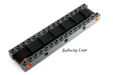 LEGO Dark Grey With Rubber Belt, Conveyer Belt 4 x 16 Constructions 97212 97213