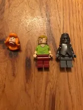 Lego Scooby Doo Minifigures Lot of 3 knight missing head and shaggy wrong hair