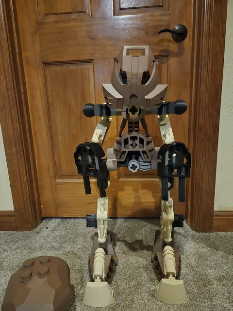 LEGO Bionicle Toa Pohatu Statue, 33” Custom 3D Printed – Collector Display Piece