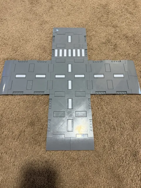 42 pc LEGO Road Plates Gray Road Baseplates Bulk Lot w/ White Line block lot