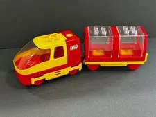 Lego Duplo 2932 Train Locomotive /Passenger cart- Motor Doesn't Work - As Is