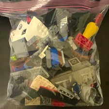 LEGO Bulk Lot Mixed Bricks Pieces Parts Multicolor Plastic in Bag 1 lb 12 oz