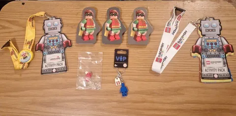 Lego Activity Packs w/Lanyard, VIP Keychain, (3) Tins & Necklace
