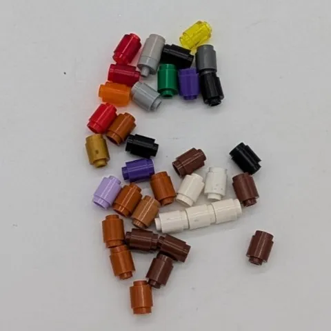 LEGO 1x1 rounds (34 pieces) various color Brick lot