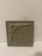 Vintage 1980s  LEGO Base Plate – Lunar Space Crater Moon Raised, Gray – 3947a