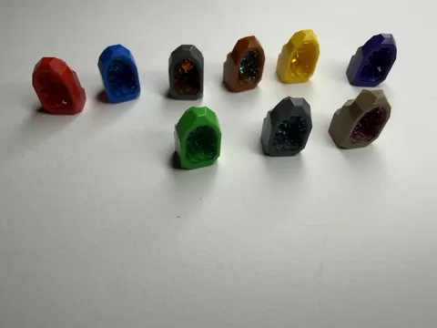 Lego Geode Rock Lot Of 8 ALL UNIQUE 