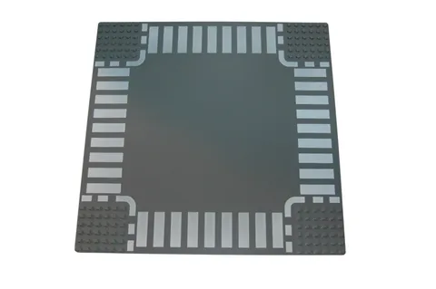 Lego® Street Base Plate Pad 32x32 X Crossing BLUISH GREY