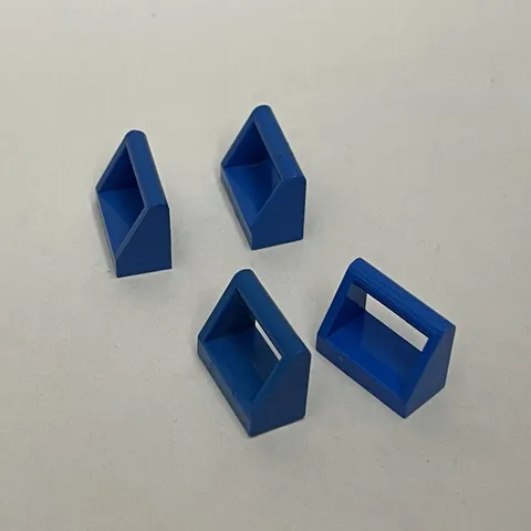 Lego 2432 Blue Replacement Add-on Parts Pieces Lot of 4