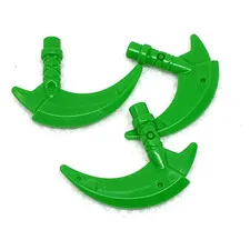 LEGO Parts - Bright Green Minifigure, Weapon Hook with Bar - No 37341d - QTY 3
