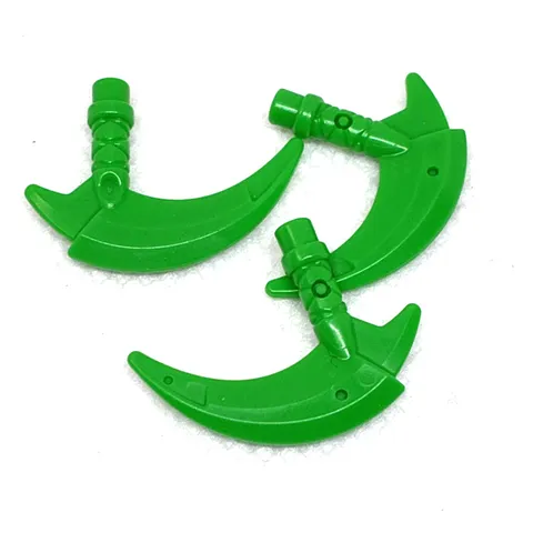 LEGO Parts - Bright Green Minifigure, Weapon Hook with Bar - No 37341d - QTY 3