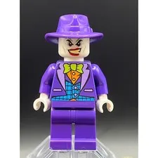 LEGO DC Super Heroes The Joker Minifigure sh0094 Purple Suit Fedora Hat Batman