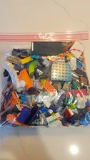 LEGO Bulk Mixed Small Parts Lot – Multicolor Plastic Pieces in Zip Bag