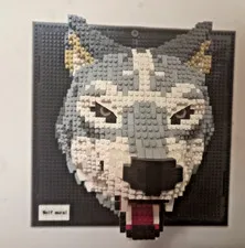 lego brick style nanoblock construction wolf 3D animal puzzle