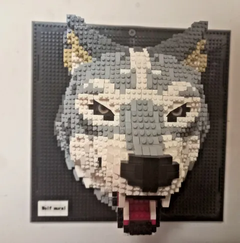 lego brick style nanoblock construction wolf 3D animal puzzle