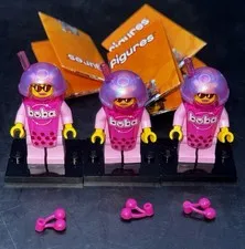 Lot Of 3 LEGO Boba Cup Fan CMF 71052 Series 29 Pink Minifigures