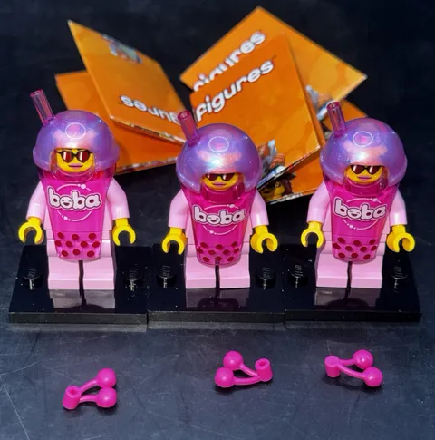 Lot Of 3 LEGO Boba Cup Fan CMF 71052 Series 29 Pink Minifigures