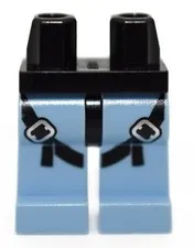 LEGO Minifigure Legs Bright Light Blue Police Helicopter Pilot Harness 6252358