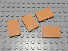New LEGO Lot of 4 Nougat 2x3 Finishing Tiles