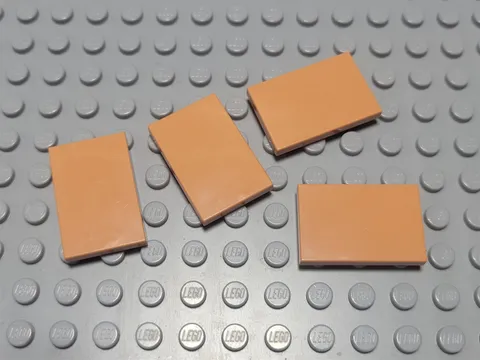 New LEGO Lot of 4 Nougat 2x3 Finishing Tiles