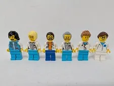 LEGO Medical Doctor Nurse EMTs Minifigures  - Lot of 6