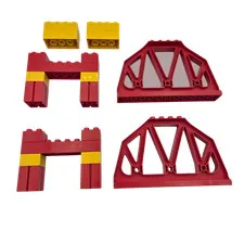Lego® Duplo TRAIN Tracks Bridge Support RED