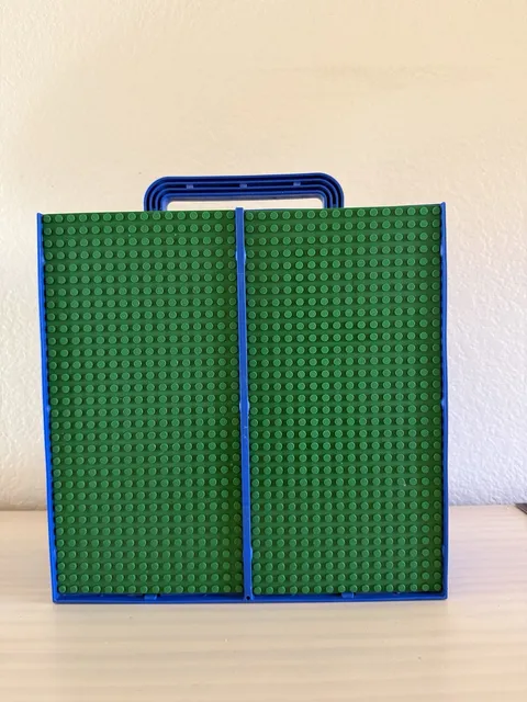 Lego vintage blue case with sliding plates and compartments Storage Case 1989