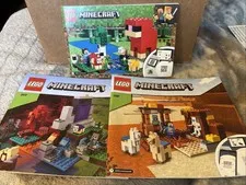 LEGO Minecraft Manuals Instructions Booklets Lot Of 3 (Just Books No Pieces)