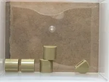 LEGO Parts - Dark Tan Slope, Curved 1 x 1 x 2/3 Double - No 49307 - QTY 5