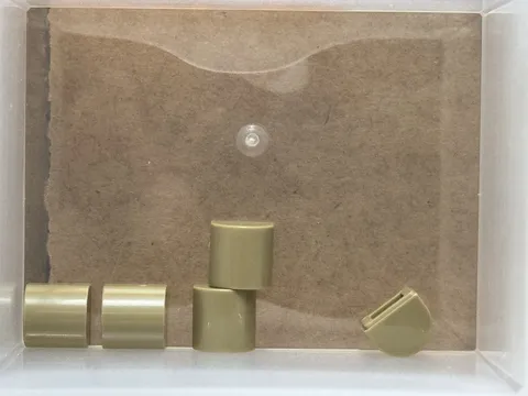 LEGO Parts - Dark Tan Slope, Curved 1 x 1 x 2/3 Double - No 49307 - QTY 5
