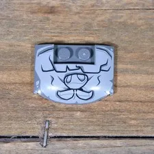 LEGO Disney Frozen II Wedge 3x4x2/3 Gray Rock Creature Face Pattern 93604pb005